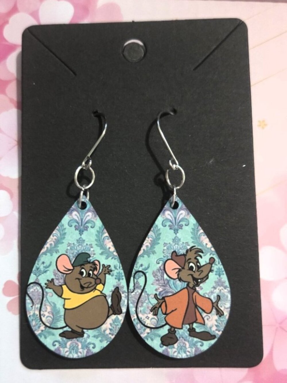 Cinderella- Gus Gus & Jaq  Earrings